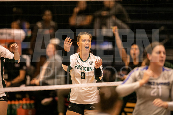 Eastern Michigan University Volleyball compete at the DePaul Invitational vs St Louis University. August 9, 2022