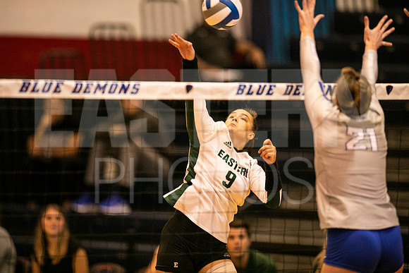 Eastern Michigan University Volleyball compete at the DePaul Invitational vs St Louis University. August 9, 2022