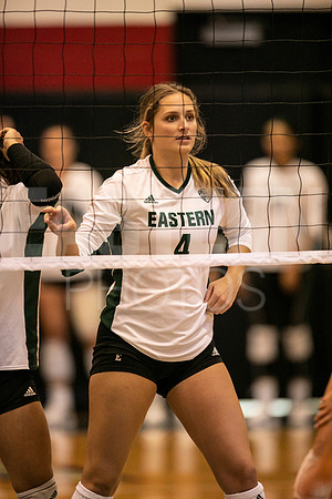 Eastern Michigan University Volleyball compete at the DePaul Invitational vs St Louis University. August 9, 2022