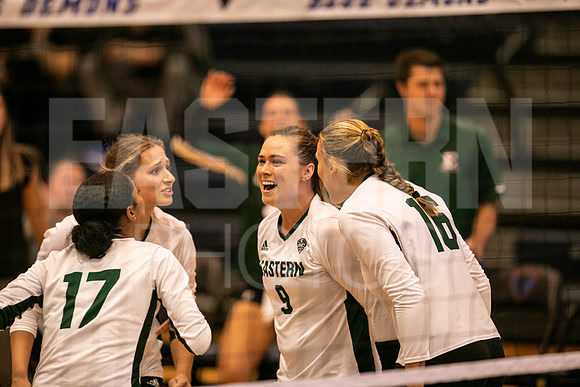 Eastern Michigan University Volleyball compete at the DePaul Invitational vs St Louis University. August 9, 2022