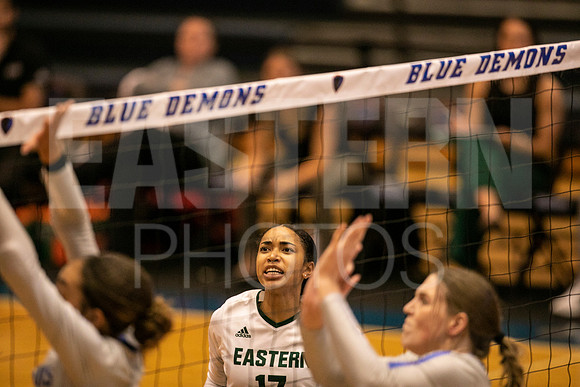 Eastern Michigan University Volleyball compete at the DePaul Invitational vs St Louis University. August 9, 2022