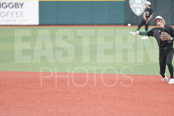 The Eastern Michigan University baseball team compete in the first game of the 2025 MAC Baseball Tournament in Avon, OH on May 21, 2025,  (Photo by:Walt Middleton Photography)