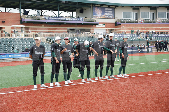 The Eastern Michigan University baseball team compete in the first game of the 2025 MAC Baseball Tournament in Avon, OH on May 21, 2025,  (Photo by:Walt Middleton Photography)