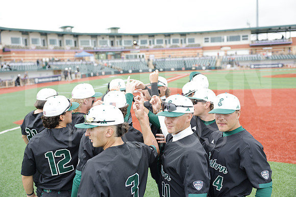 The Eastern Michigan University baseball team compete in the first game of the 2025 MAC Baseball Tournament in Avon, OH on May 21, 2025,  (Photo by:Walt Middleton Photography)