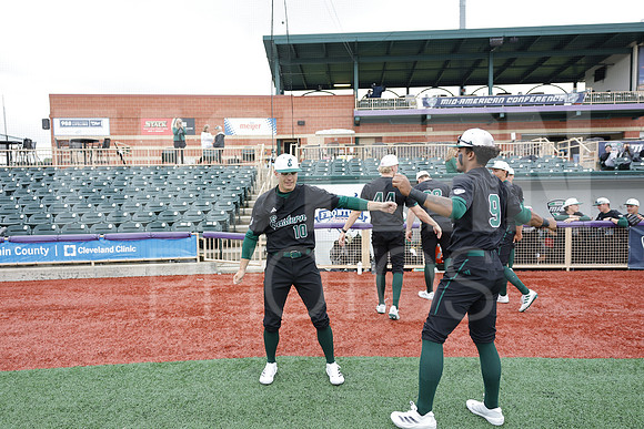 The Eastern Michigan University baseball team compete in the first game of the 2025 MAC Baseball Tournament in Avon, OH on May 21, 2025,  (Photo by:Walt Middleton Photography)