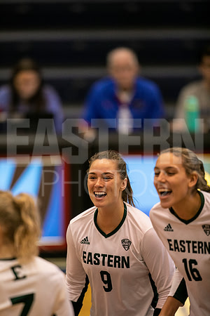 Eastern Michigan University Volleyball compete at the DePaul Invitational vs St Louis University. August 9, 2022