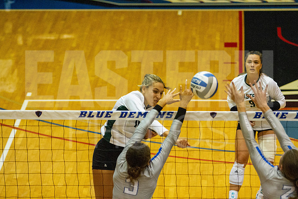 Eastern Michigan University Volleyball compete at the DePaul Invitational vs St Louis University. August 9, 2022