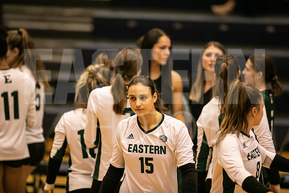 Eastern Michigan University Volleyball compete at the DePaul Invitational vs St Louis University. August 9, 2022