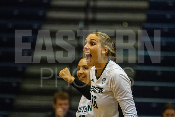 Eastern Michigan University Volleyball compete at the DePaul Invitational vs St Louis University. August 9, 2022