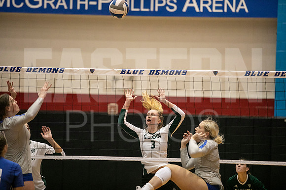 Eastern Michigan University Volleyball compete at the DePaul Invitational vs St Louis University. August 9, 2022