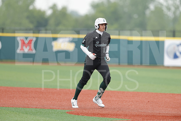 The Eastern Michigan University baseball team compete in the first game of the 2025 MAC Baseball Tournament in Avon, OH on May 21, 2025,  (Photo by:Walt Middleton Photography)