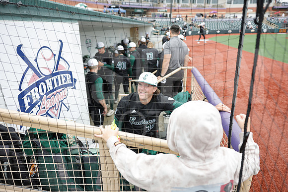 The Eastern Michigan University baseball team compete in the first game of the 2025 MAC Baseball Tournament in Avon, OH on May 21, 2025,  (Photo by:Walt Middleton Photography)
