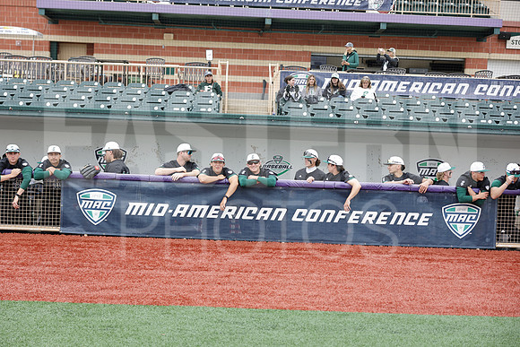 The Eastern Michigan University baseball team compete in the first game of the 2025 MAC Baseball Tournament in Avon, OH on May 21, 2025,  (Photo by:Walt Middleton Photography)