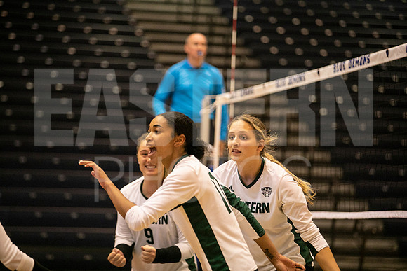 Eastern Michigan University Volleyball compete at the DePaul Invitational vs St Louis University. August 9, 2022