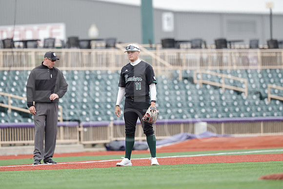 The Eastern Michigan University baseball team compete in the first game of the 2025 MAC Baseball Tournament in Avon, OH on May 21, 2025,  (Photo by:Walt Middleton Photography)