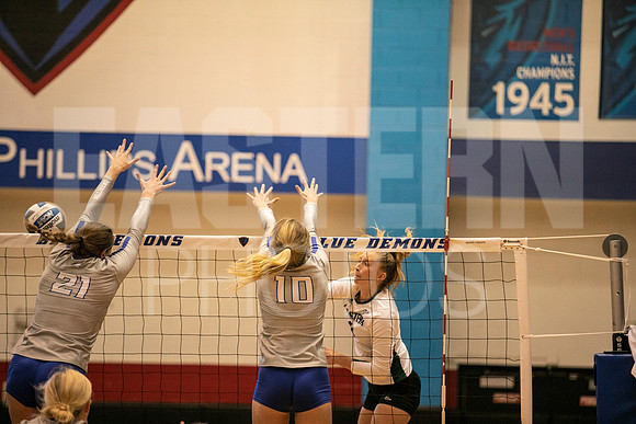 Eastern Michigan University Volleyball compete at the DePaul Invitational vs St Louis University. August 9, 2022