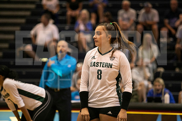 Eastern Michigan University Volleyball compete at the DePaul Invitational vs St Louis University. August 9, 2022