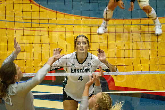 Eastern Michigan University Volleyball compete at the DePaul Invitational vs St Louis University. August 9, 2022