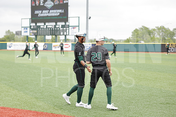 The Eastern Michigan University baseball team compete in the first game of the 2025 MAC Baseball Tournament in Avon, OH on May 21, 2025,  (Photo by:Walt Middleton Photography)