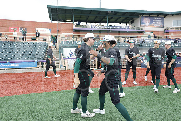 The Eastern Michigan University baseball team compete in the first game of the 2025 MAC Baseball Tournament in Avon, OH on May 21, 2025,  (Photo by:Walt Middleton Photography)