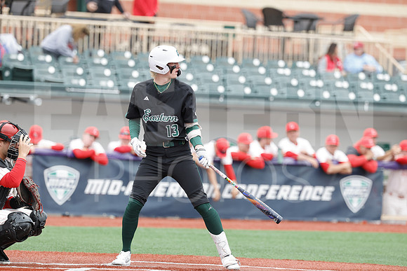 The Eastern Michigan University baseball team compete in the first game of the 2025 MAC Baseball Tournament in Avon, OH on May 21, 2025,  (Photo by:Walt Middleton Photography)