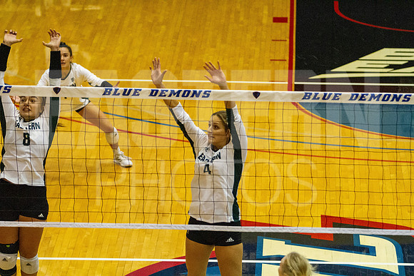 Eastern Michigan University Volleyball compete at the DePaul Invitational vs St Louis University. August 9, 2022
