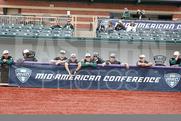 The Eastern Michigan University baseball team compete in the first game of the 2025 MAC Baseball Tournament in Avon, OH on May 21, 2025,  (Photo by:Walt Middleton Photography)