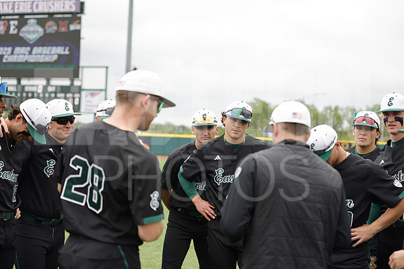 The Eastern Michigan University baseball team compete in the first game of the 2025 MAC Baseball Tournament in Avon, OH on May 21, 2025,  (Photo by:Walt Middleton Photography)