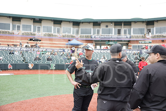 The Eastern Michigan University baseball team compete in the first game of the 2025 MAC Baseball Tournament in Avon, OH on May 21, 2025,  (Photo by:Walt Middleton Photography)