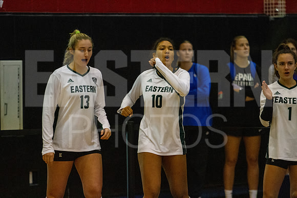 Eastern Michigan University Volleyball compete at the DePaul Invitational vs St Louis University. August 9, 2022