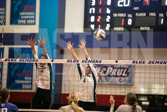Eastern Michigan University Volleyball compete at the DePaul Invitational vs St Louis University. August 9, 2022