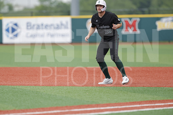 The Eastern Michigan University baseball team compete in the first game of the 2025 MAC Baseball Tournament in Avon, OH on May 21, 2025,  (Photo by:Walt Middleton Photography)