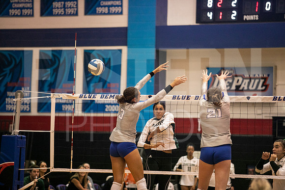 Eastern Michigan University Volleyball compete at the DePaul Invitational vs St Louis University. August 9, 2022
