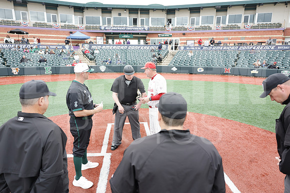 The Eastern Michigan University baseball team compete in the first game of the 2025 MAC Baseball Tournament in Avon, OH on May 21, 2025,  (Photo by:Walt Middleton Photography)