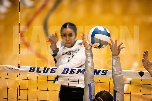 Eastern Michigan University Volleyball compete at the DePaul Invitational vs St Louis University. August 9, 2022
