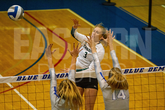 Eastern Michigan University Volleyball compete at the DePaul Invitational vs St Louis University. August 9, 2022