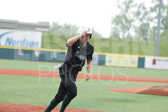 The Eastern Michigan University baseball team compete in the first game of the 2025 MAC Baseball Tournament in Avon, OH on May 21, 2025,  (Photo by:Walt Middleton Photography)