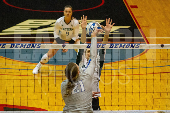 Eastern Michigan University Volleyball compete at the DePaul Invitational vs St Louis University. August 9, 2022