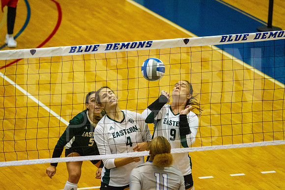 Eastern Michigan University Volleyball compete at the DePaul Invitational vs St Louis University. August 9, 2022