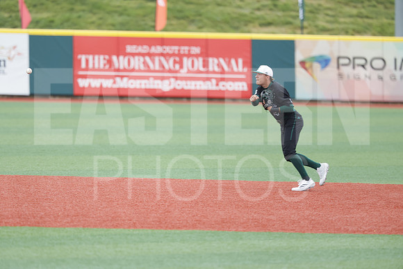 The Eastern Michigan University baseball team compete in the first game of the 2025 MAC Baseball Tournament in Avon, OH on May 21, 2025,  (Photo by:Walt Middleton Photography)