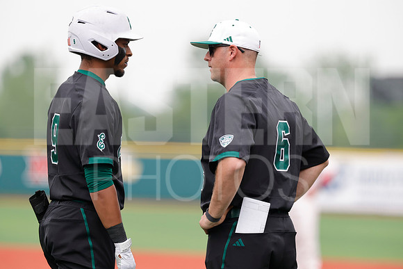 The Eastern Michigan University baseball team compete in the first game of the 2025 MAC Baseball Tournament in Avon, OH on May 21, 2025,  (Photo by:Walt Middleton Photography)