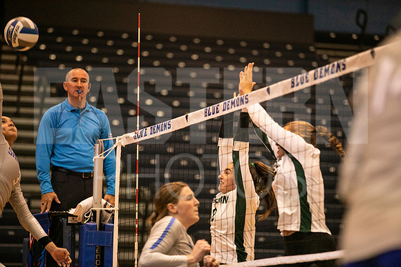 Eastern Michigan University Volleyball compete at the DePaul Invitational vs St Louis University. August 9, 2022