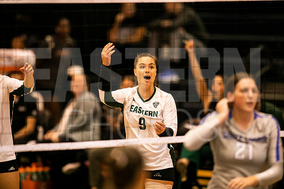Eastern Michigan University Volleyball compete at the DePaul Invitational vs St Louis University. August 9, 2022