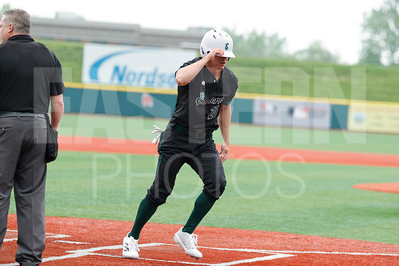 The Eastern Michigan University baseball team compete in the first game of the 2025 MAC Baseball Tournament in Avon, OH on May 21, 2025,  (Photo by:Walt Middleton Photography)