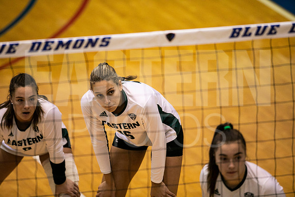 Eastern Michigan University Volleyball compete at the DePaul Invitational vs St Louis University. August 9, 2022