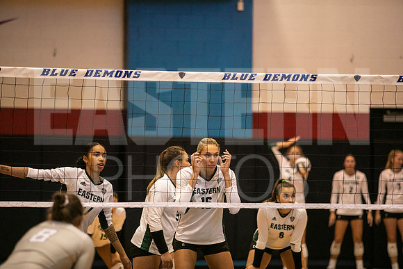 Eastern Michigan University Volleyball compete at the DePaul Invitational vs St Louis University. August 9, 2022
