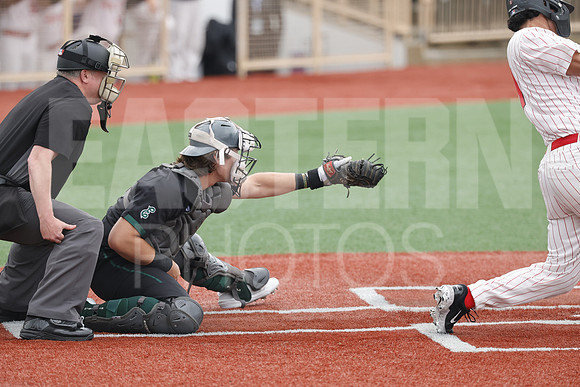 The Eastern Michigan University baseball team compete in the first game of the 2025 MAC Baseball Tournament in Avon, OH on May 21, 2025,  (Photo by:Walt Middleton Photography)