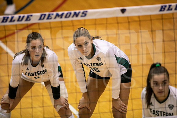 Eastern Michigan University Volleyball compete at the DePaul Invitational vs St Louis University. August 9, 2022