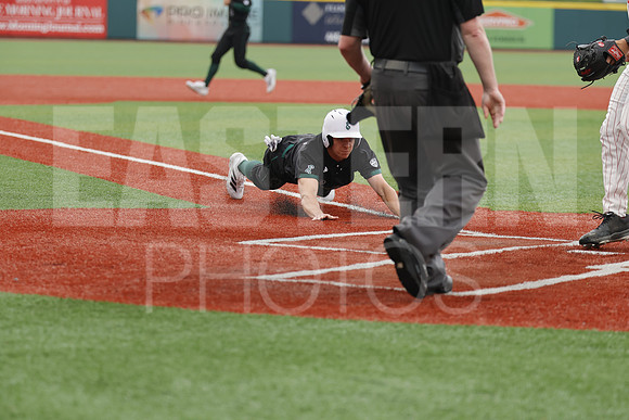 The Eastern Michigan University baseball team compete in the first game of the 2025 MAC Baseball Tournament in Avon, OH on May 21, 2025,  (Photo by:Walt Middleton Photography)
