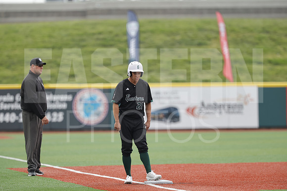 The Eastern Michigan University baseball team compete in the first game of the 2025 MAC Baseball Tournament in Avon, OH on May 21, 2025,  (Photo by:Walt Middleton Photography)